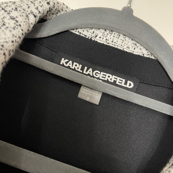 Karl Lagerfield Contrast Trim A-line Dress - Picture 3 of 8